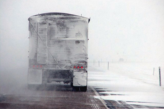 conducir camiones con nieve